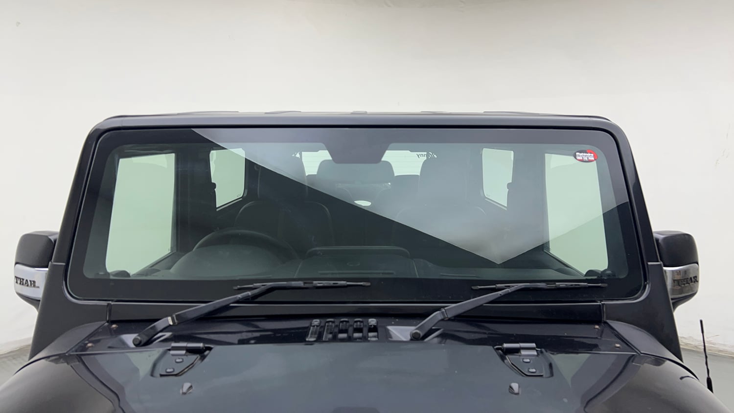 Used 2021 mahindra Thar LX Hard Top Petrol MT 4WD Petrol Manual exterior FRONT WINDSHIELD VIEW