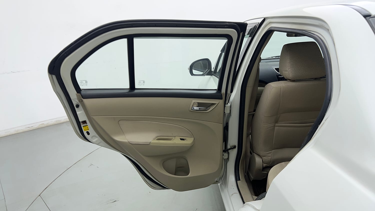 Used 2014 Maruti Suzuki Swift Dzire VXI Petrol Manual interior LEFT REAR DOOR OPEN VIEW