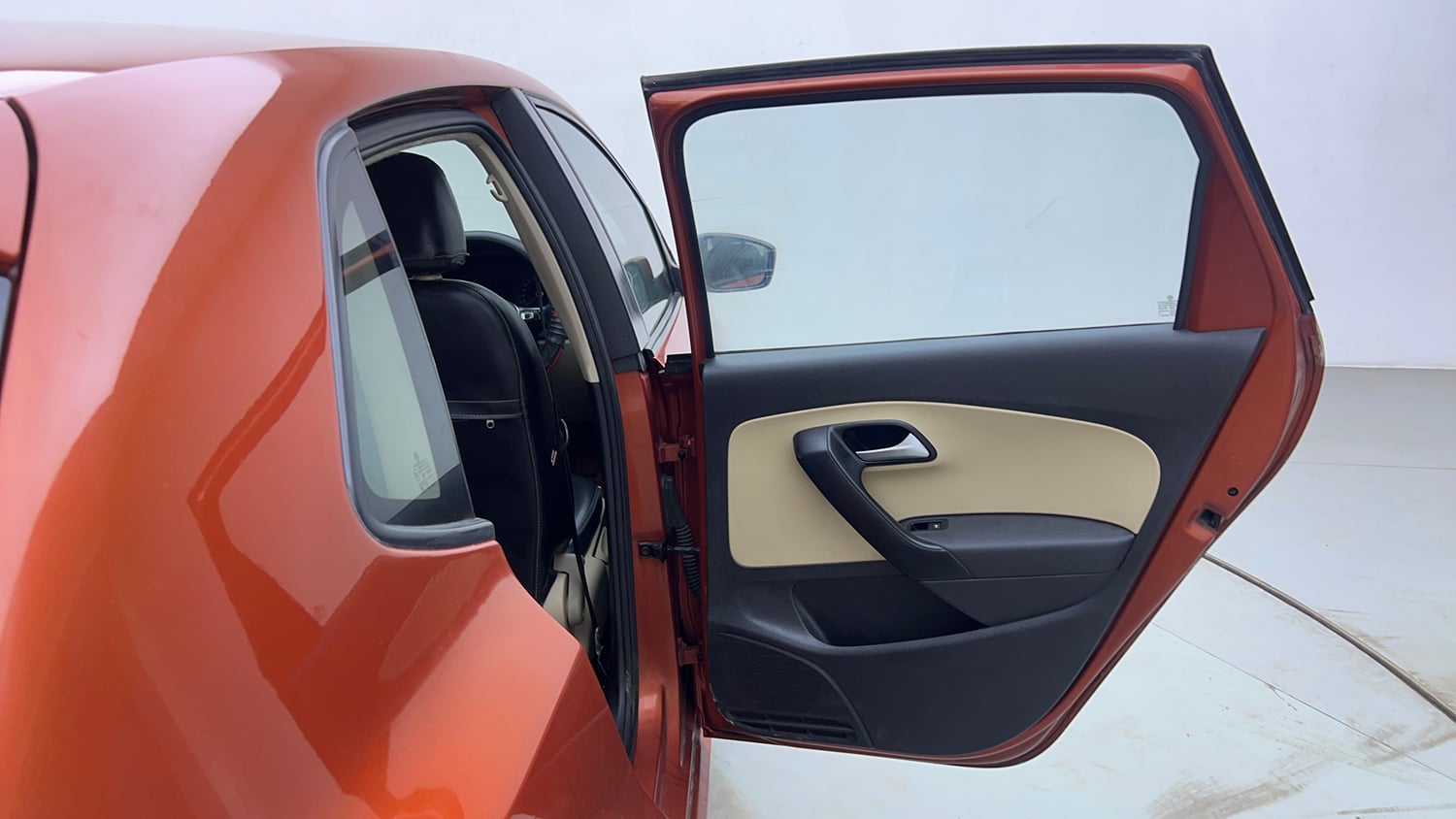 Used 2015 Volkswagen Polo Highline1.2L (P) Petrol Manual interior RIGHT REAR DOOR OPEN VIEW