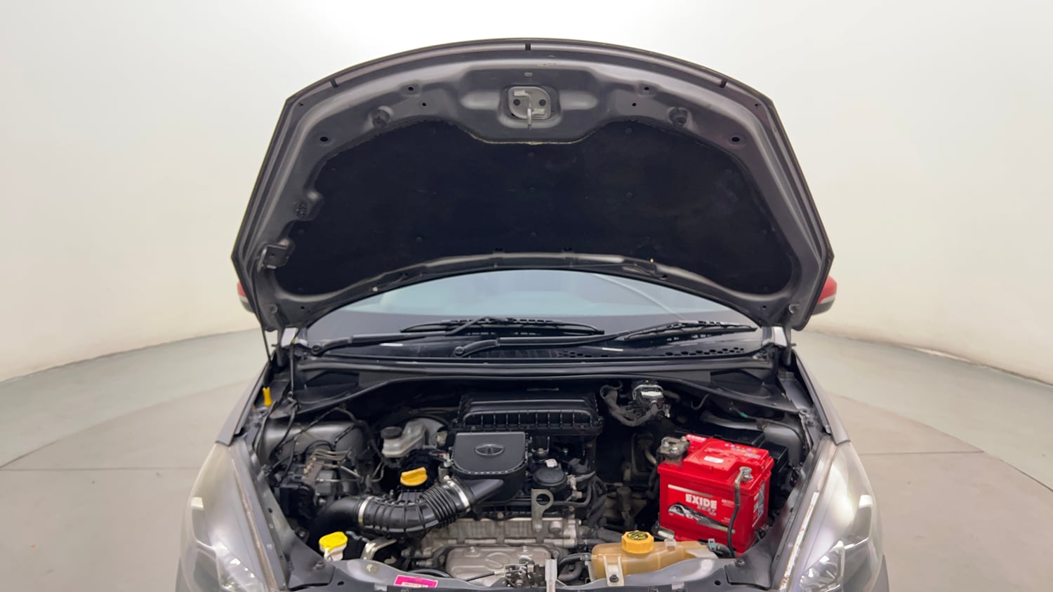 Used 2019 Tata Tigor Revotron XZ+ Petrol Manual engine ENGINE & BONNET OPEN FRONT VIEW