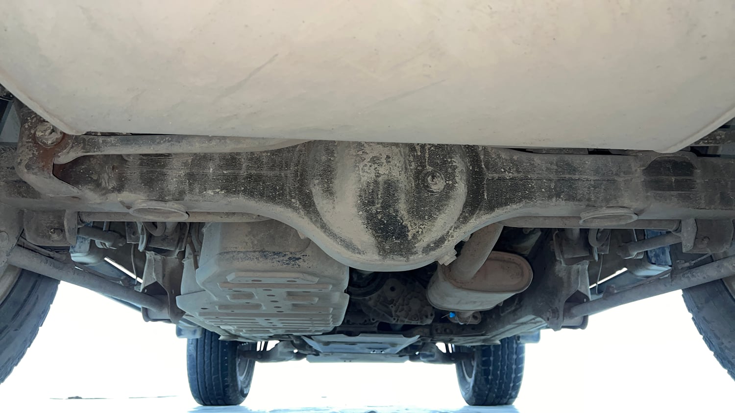 Used 2021 mahindra Thar LX Hard Top Petrol MT 4WD Petrol Manual extra REAR UNDERBODY VIEW (TAKEN FROM REAR)