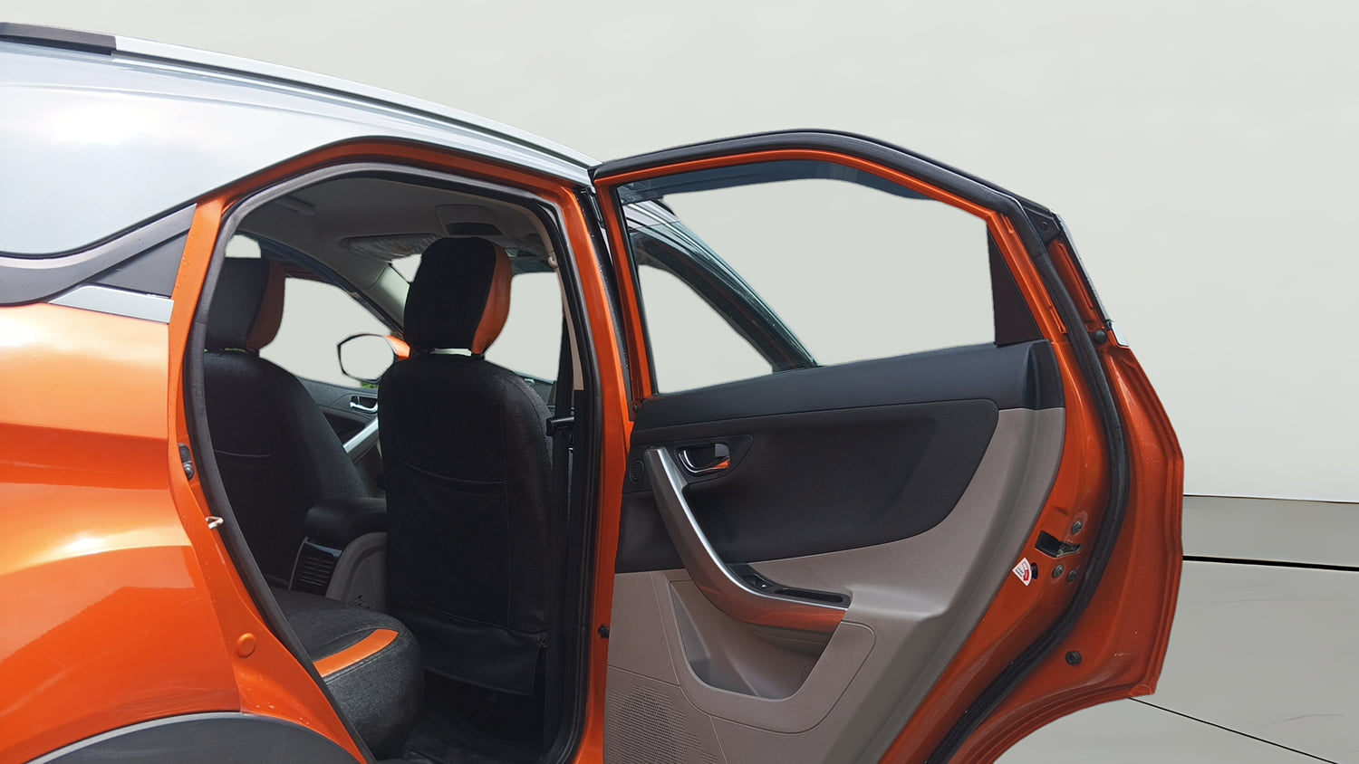 Used 2018 Tata Nexon XZ Plus Diesel Dual Tone Diesel Manual interior RIGHT REAR DOOR OPEN VIEW