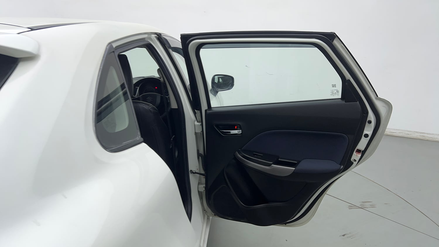 Used 2021 Maruti Suzuki Baleno Delta Petrol Manual interior RIGHT REAR DOOR OPEN VIEW