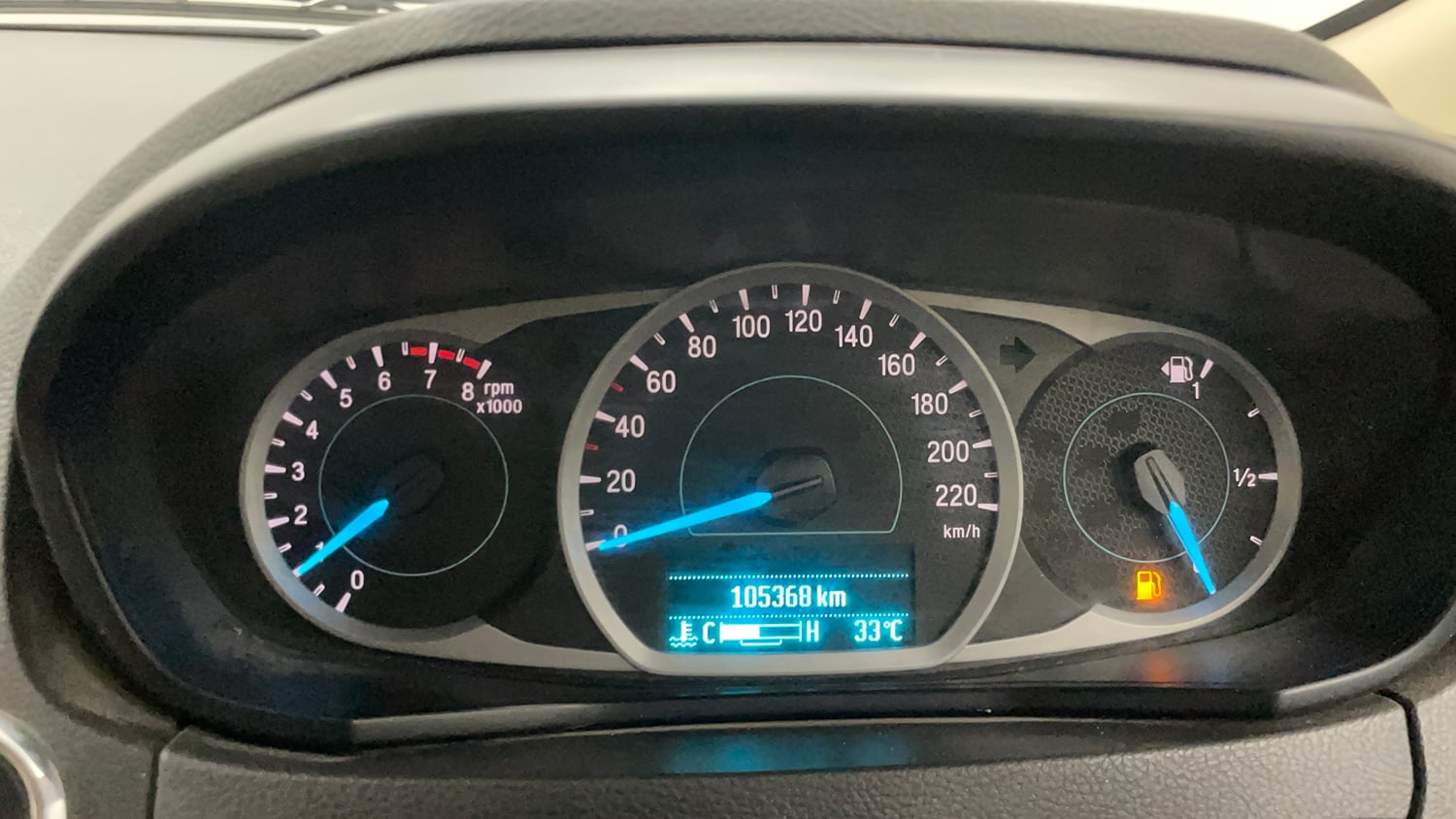 Used 2019 Ford Figo Aspire Titanium 1.2 Ti-VCT Petrol Manual interior CLUSTERMETER VIEW