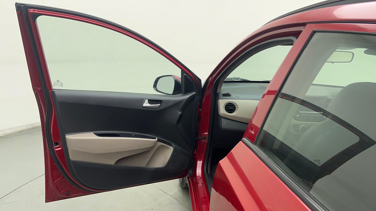 Used 2017 Hyundai Grand i10 Sportz (O) AT 1.2 Kappa VTVT Petrol Automatic interior LEFT FRONT DOOR OPEN VIEW