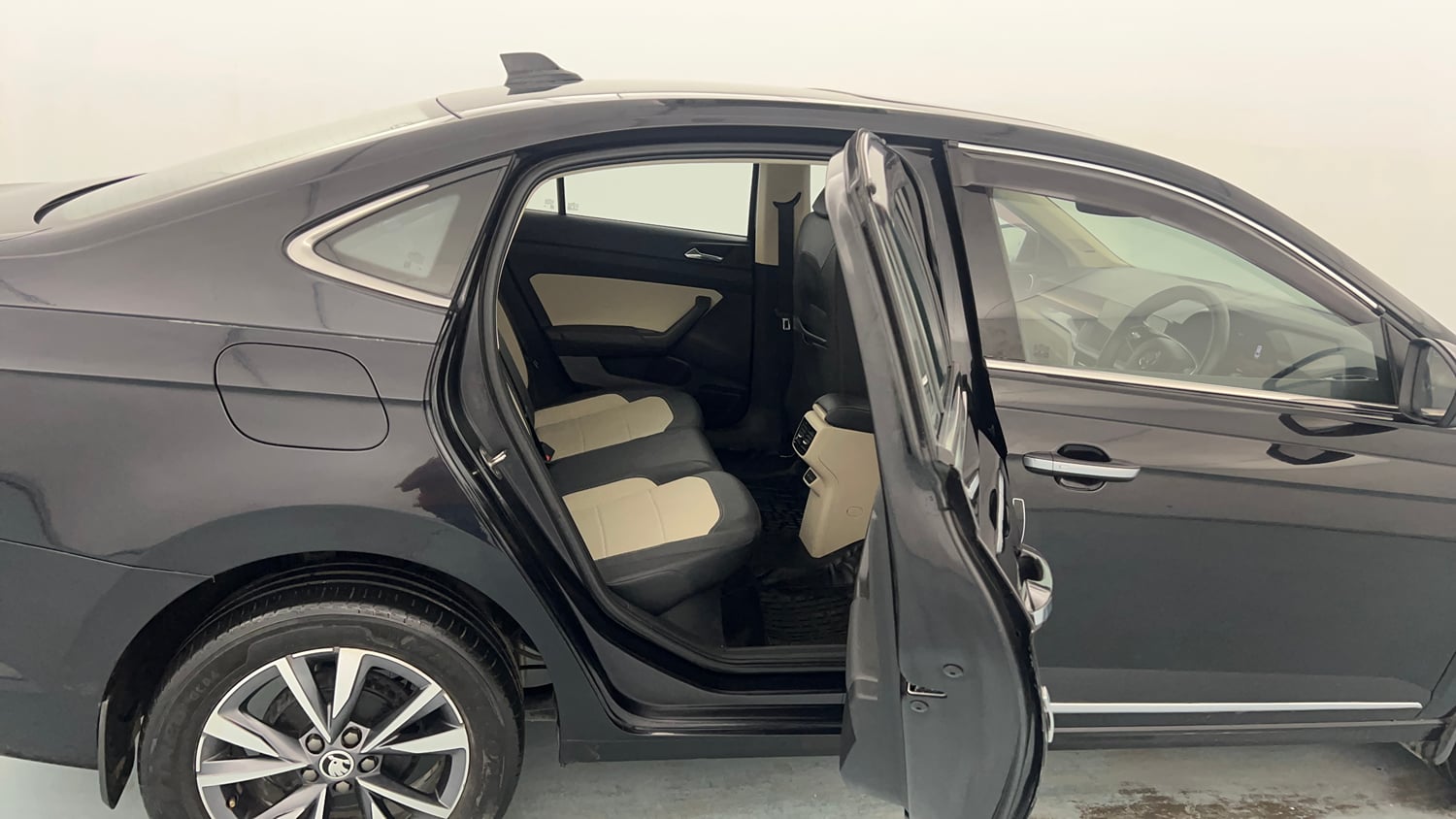 Used 2024 Skoda Slavia Style 1.0L TSI MT Petrol Manual interior RIGHT SIDE REAR DOOR CABIN VIEW