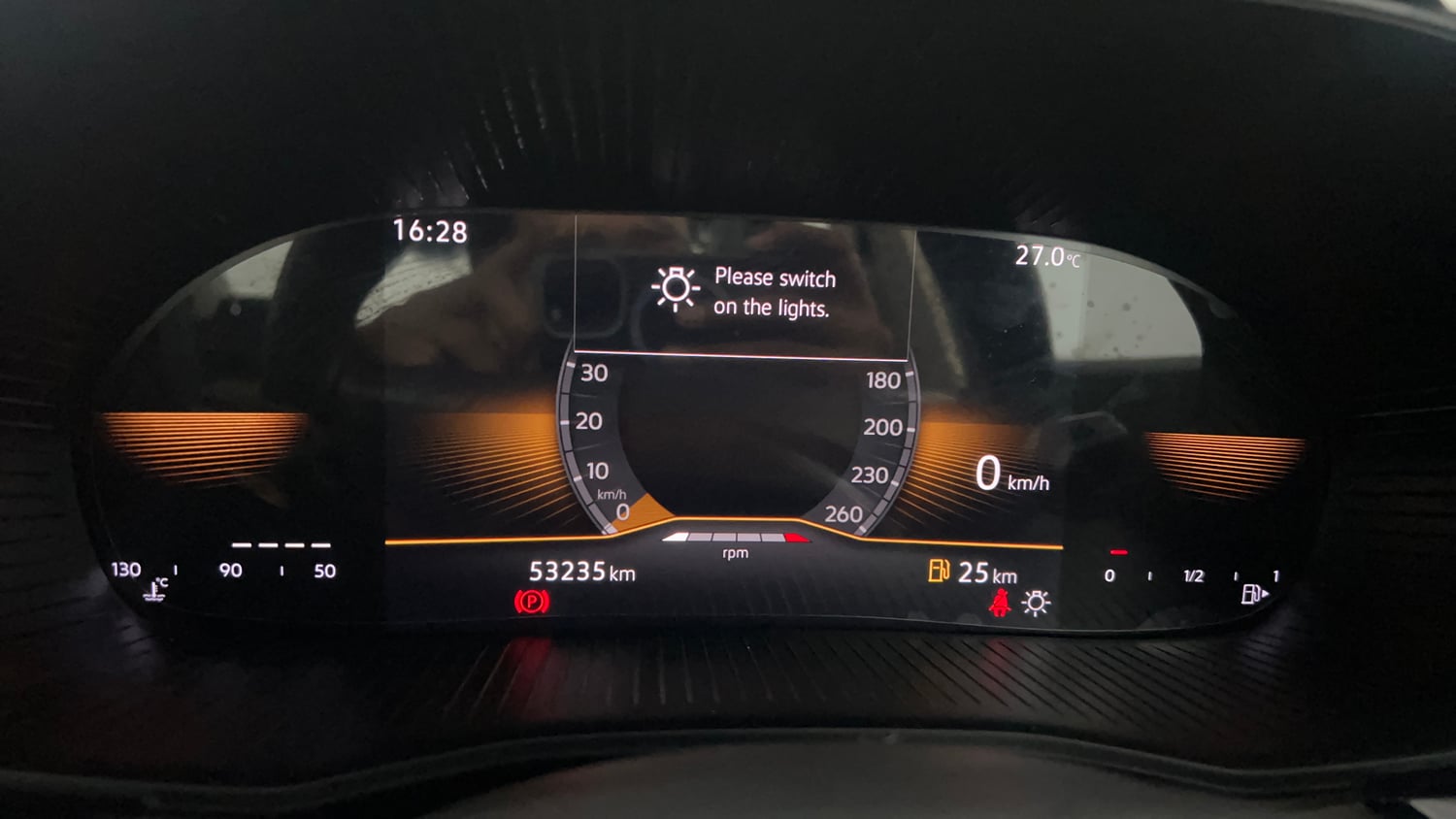 Used 2024 Skoda Slavia Style 1.0L TSI MT Petrol Manual interior CLUSTERMETER VIEW