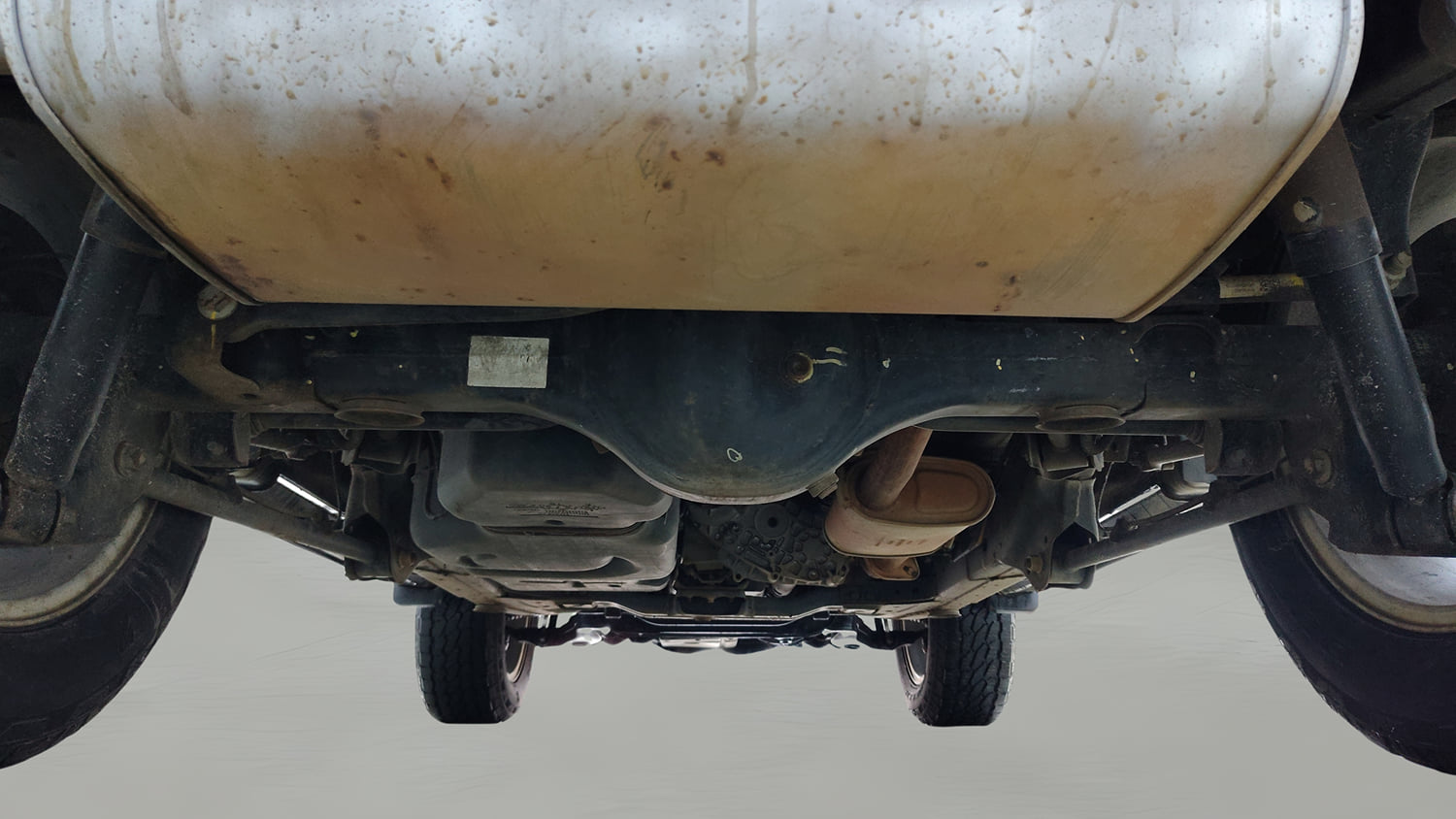 Used 2020 mahindra Thar LX Hard Top Petrol AT 4WD Petrol Automatic extra REAR UNDERBODY VIEW (TAKEN FROM REAR)