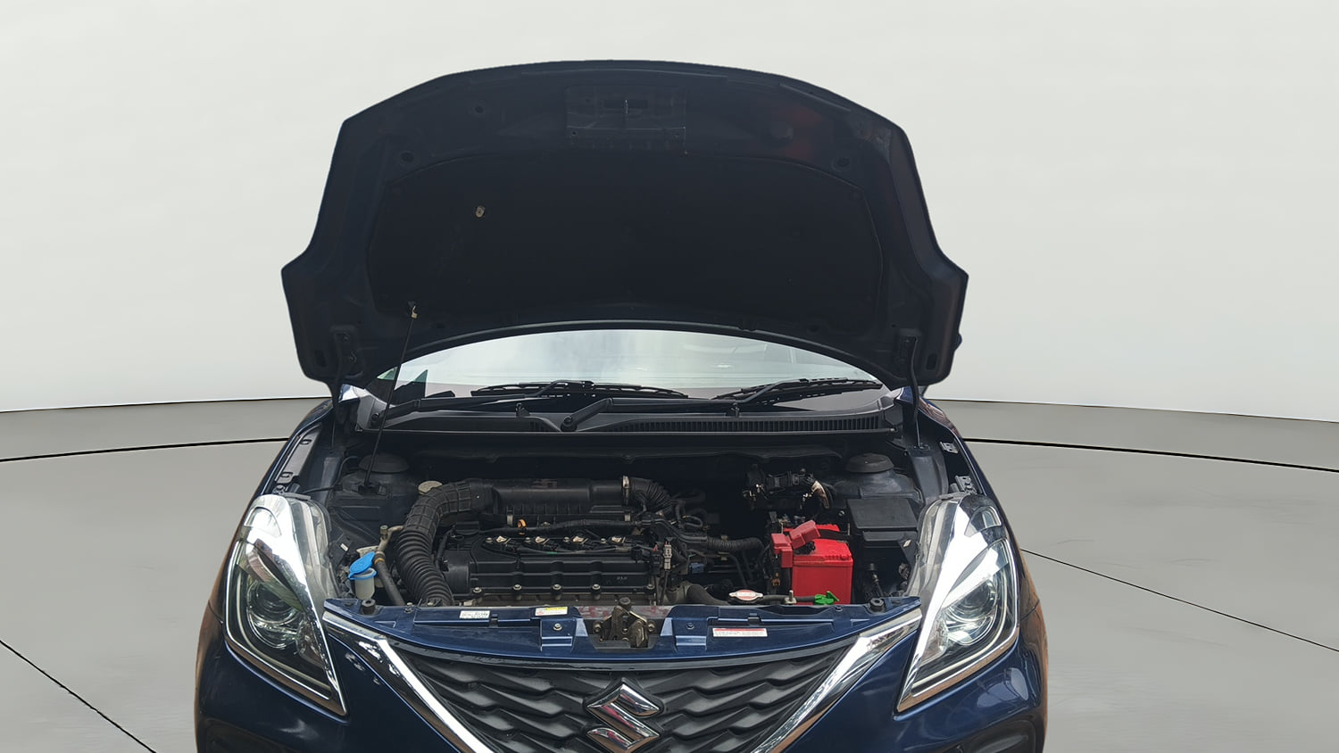 Used 2020 Maruti Suzuki Baleno Zeta Petrol Manual engine ENGINE & BONNET OPEN FRONT VIEW