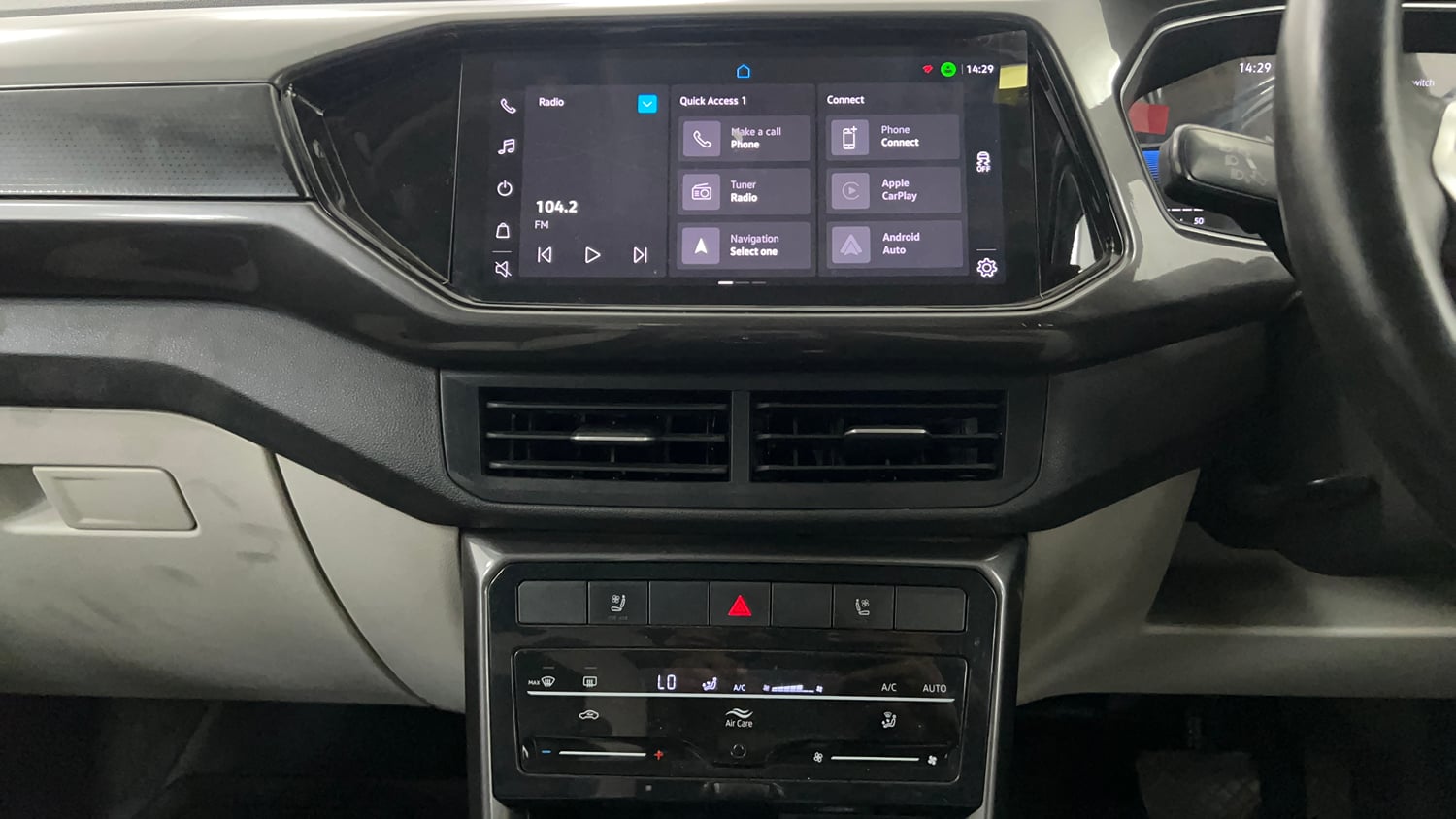 Used 2024 Volkswagen Taigun Topline 1.0 TSI AT Petrol Automatic interior MUSIC SYSTEM & AC CONTROL VIEW