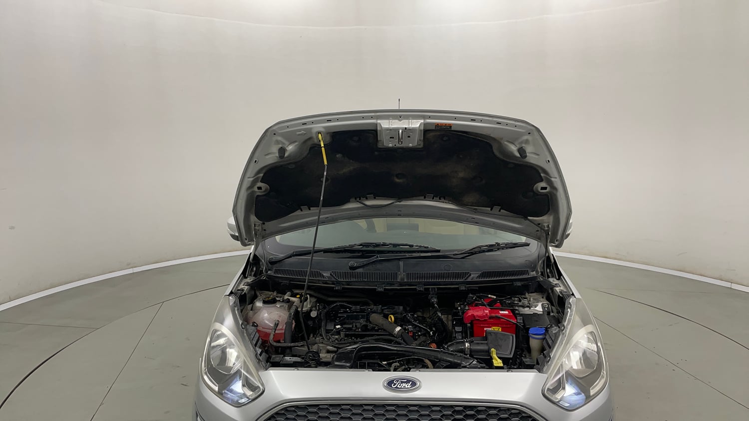 Used 2019 Ford Figo Aspire Titanium 1.2 Ti-VCT Petrol Manual engine ENGINE & BONNET OPEN FRONT VIEW