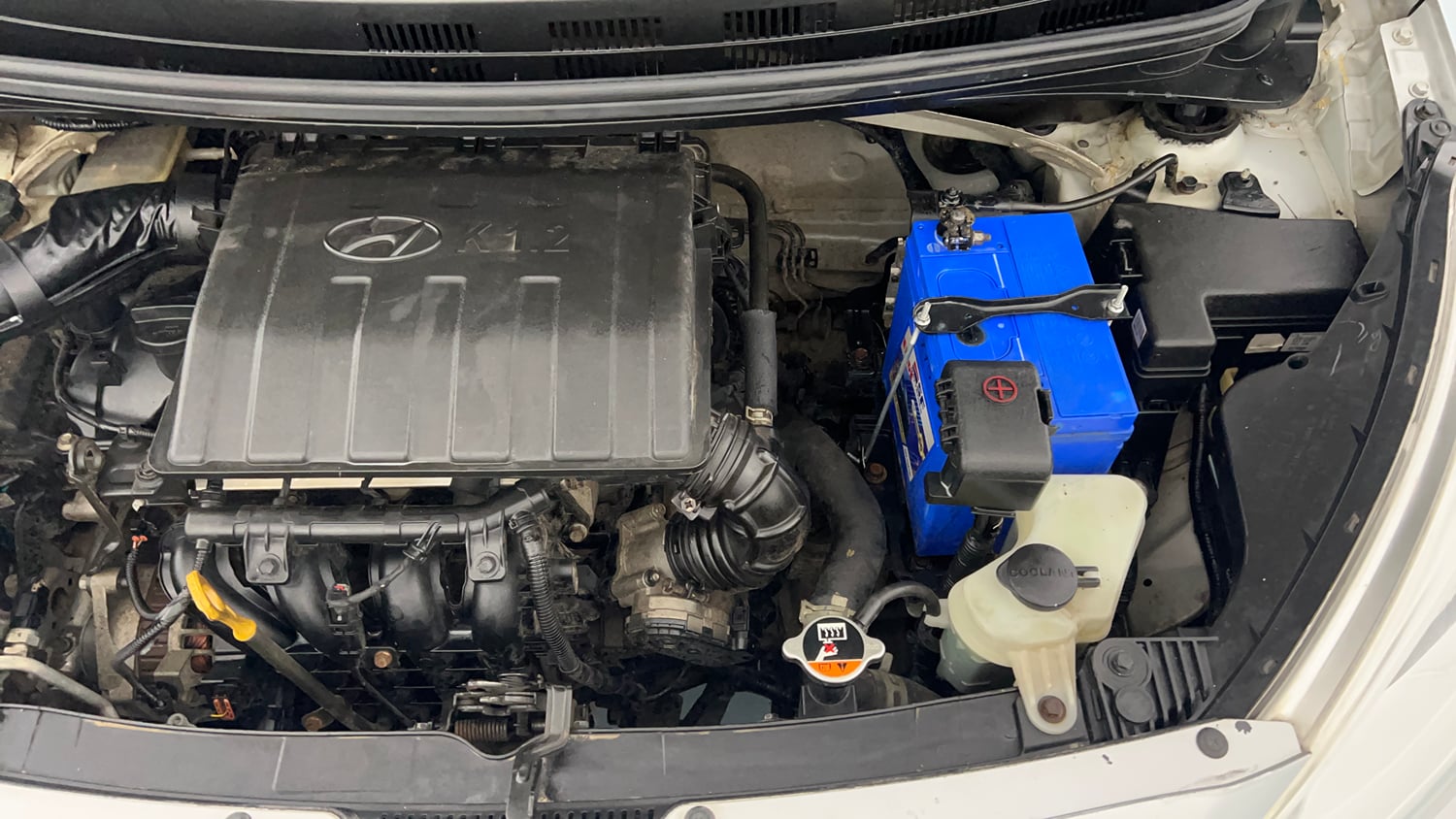 Used 2016 Hyundai Grand i10 Sportz 1.2 Kappa VTVT Petrol Manual engine ENGINE LEFT SIDE VIEW