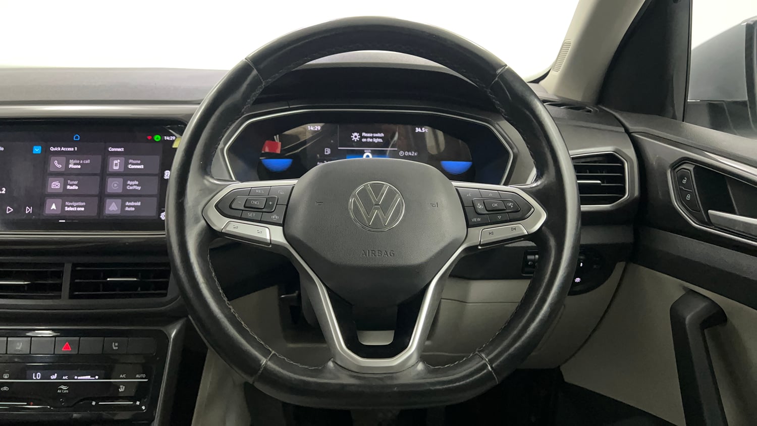 Used 2024 Volkswagen Taigun Topline 1.0 TSI AT Petrol Automatic interior STEERING VIEW