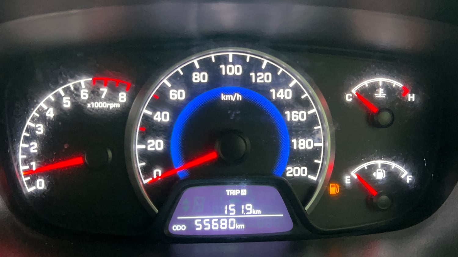 Used 2018 Hyundai Grand i10 Sportz 1.2 Kappa VTVT Petrol Manual interior CLUSTERMETER VIEW