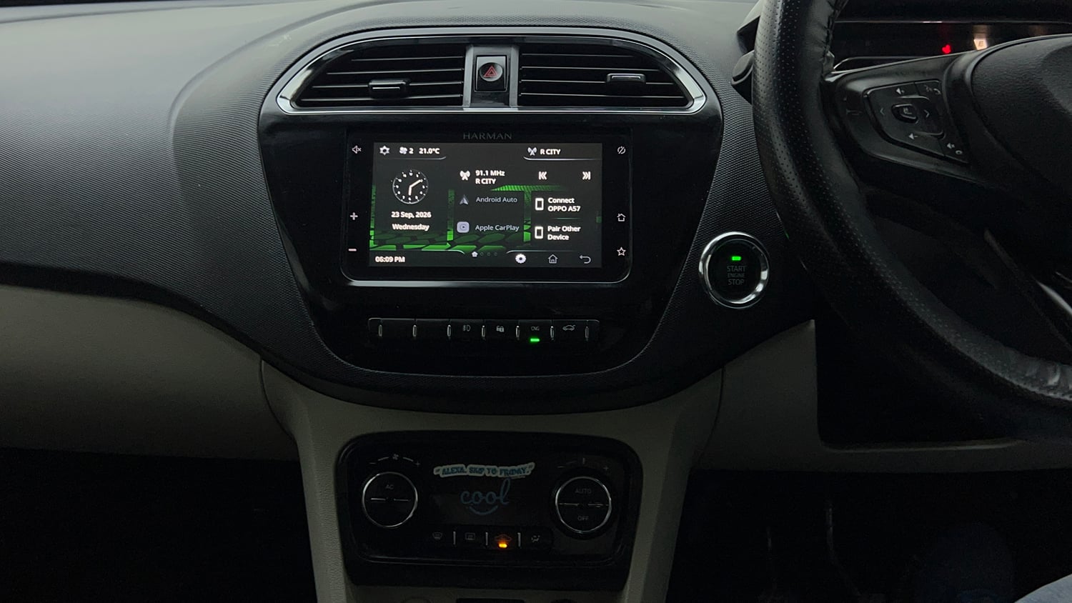 Used 2024 Tata Tigor XZ Plus CNG Cng Manual interior MUSIC SYSTEM & AC CONTROL VIEW