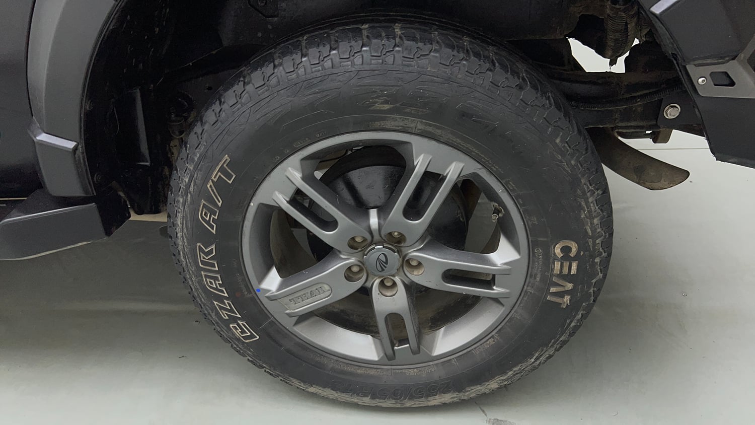 Used 2021 mahindra Thar LX Hard Top Petrol MT 4WD Petrol Manual tyres LEFT REAR TYRE RIM VIEW
