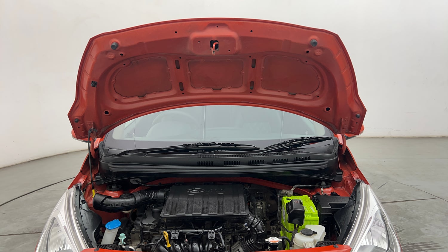 Used 2018 Hyundai Grand i10 Sportz 1.2 Kappa VTVT Petrol Manual engine ENGINE & BONNET OPEN FRONT VIEW