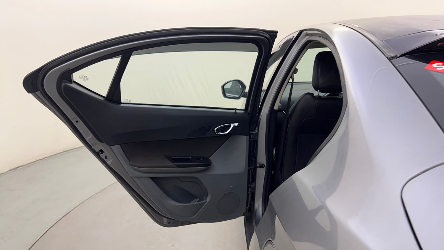 Used 2019 Tata Tigor Revotron XZ+ Petrol Manual interior LEFT REAR DOOR OPEN VIEW