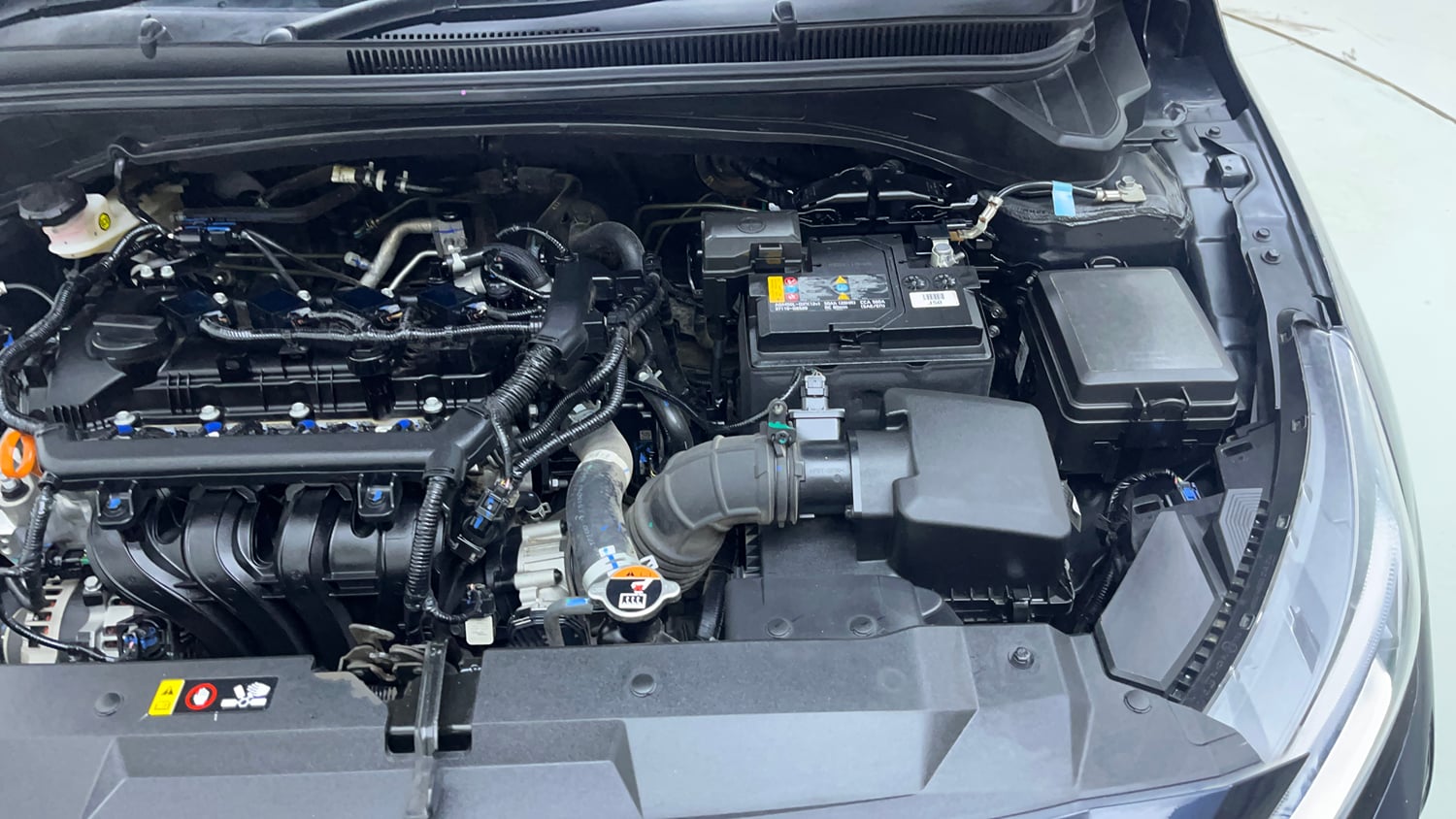 Used 2024 Hyundai New i20 Asta (O) 1.2 MT Petrol Manual engine ENGINE LEFT SIDE VIEW