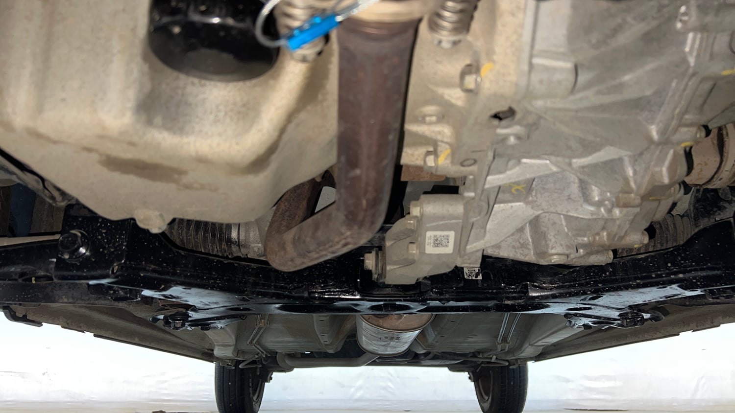 Used 2023 Maruti Suzuki S-Presso VXi Plus (O) AMT Petrol Automatic extra FRONT LEFT UNDERBODY VIEW