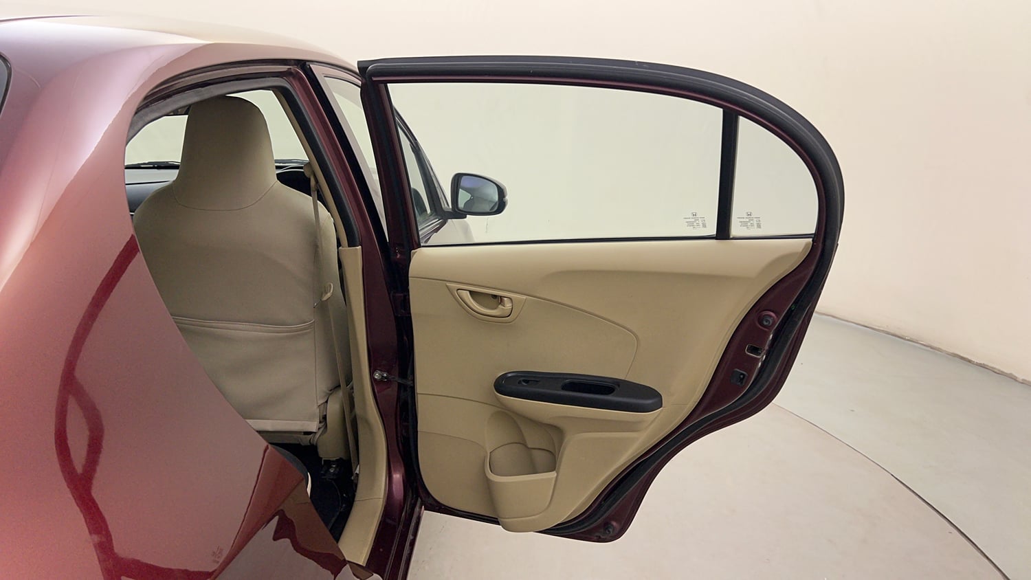 Used 2016 Honda Amaze 1.2 S i-VTEC Petrol Manual interior RIGHT REAR DOOR OPEN VIEW