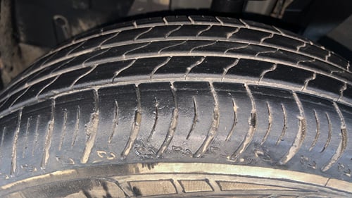 Used 2025 Renault Kiger RXZ Turbo CVT Petrol Automatic tyres LEFT FRONT TYRE TREAD VIEW