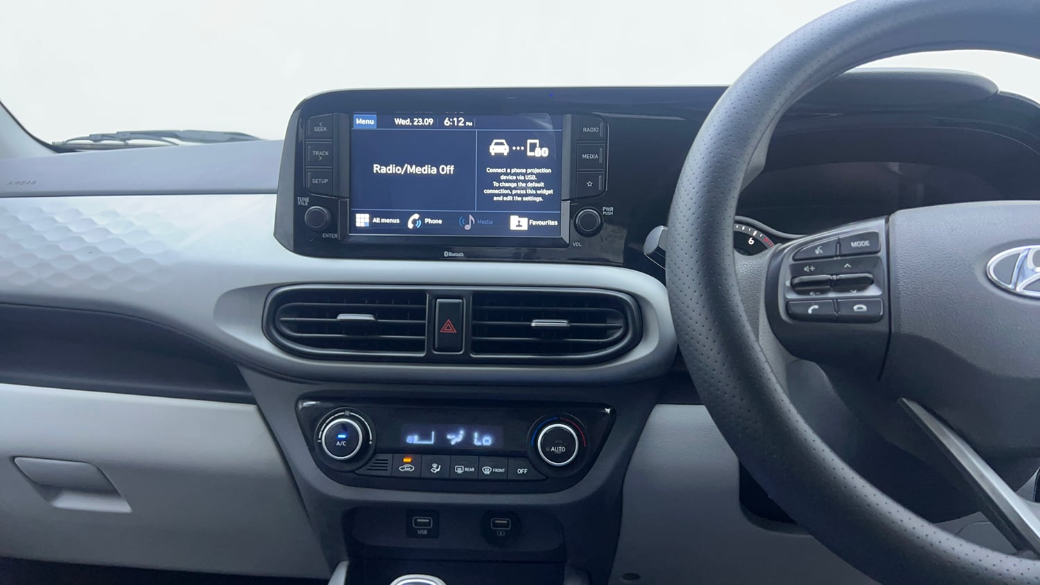 Used 2019 Hyundai Grand i10 Nios Sportz AMT 1.2 Kappa VTVT Petrol Automatic interior MUSIC SYSTEM & AC CONTROL VIEW