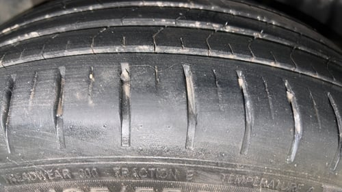 Used 2023 Maruti Suzuki Baleno Alpha AGS Petrol Automatic tyres RIGHT REAR TYRE TREAD VIEW