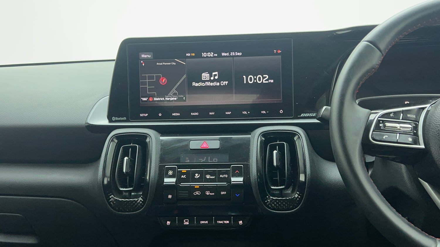 Used 2021 Kia Sonet GTX Plus 1.0 DCT Petrol Automatic interior MUSIC SYSTEM & AC CONTROL VIEW