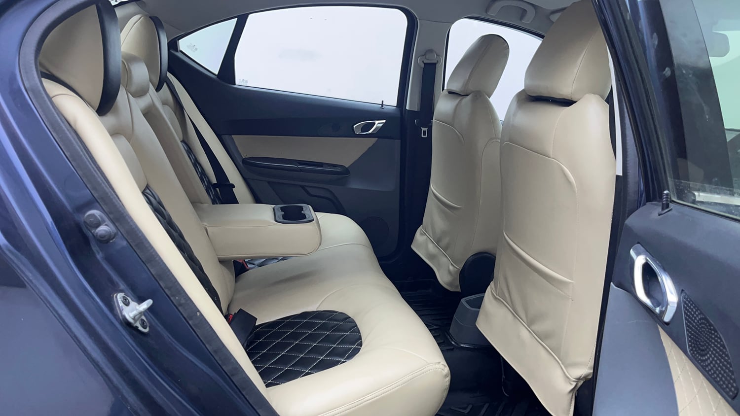 Used 2019 Tata Tigor Revotron XZA Petrol Automatic interior RIGHT SIDE REAR DOOR CABIN VIEW