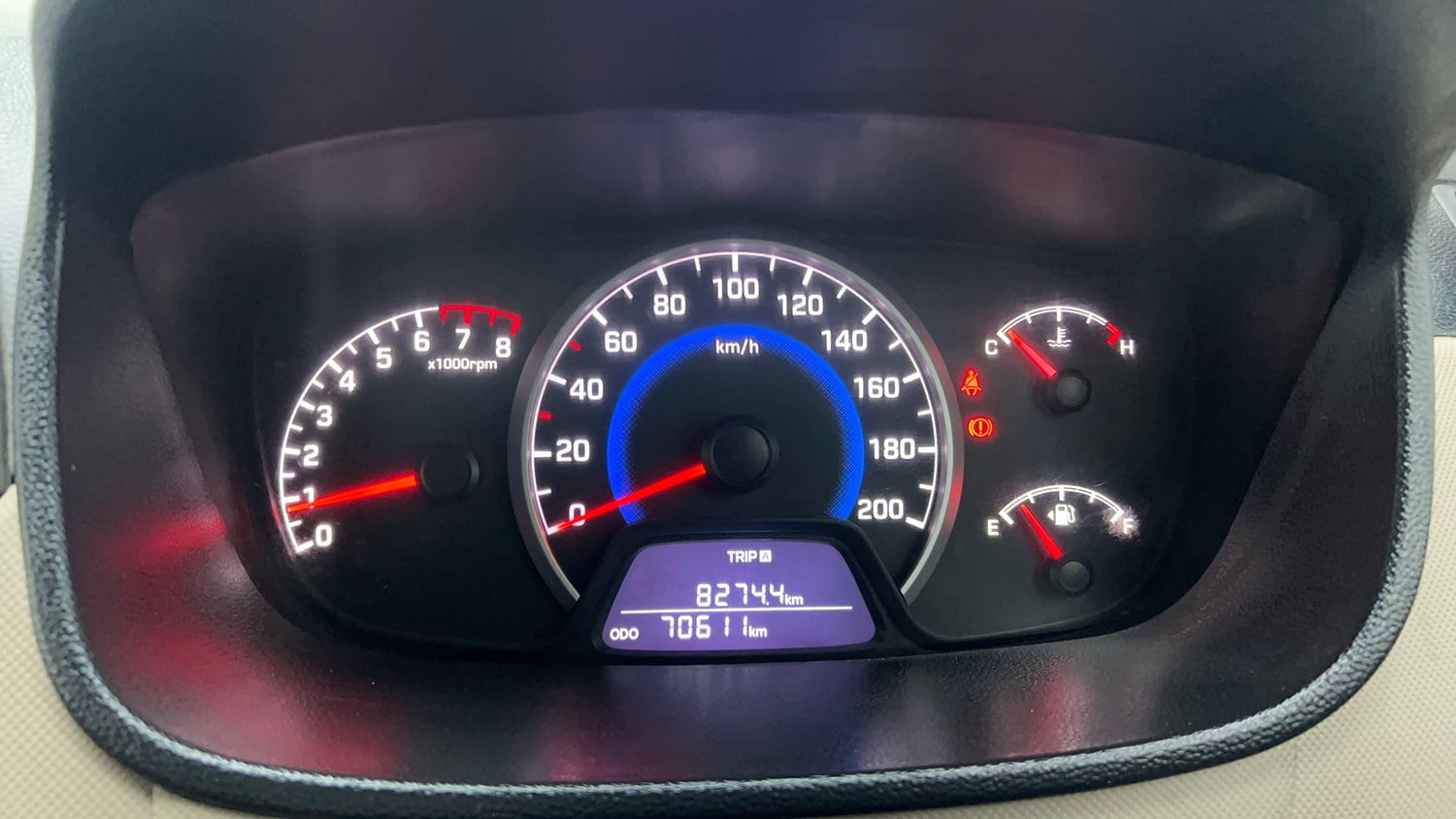 Used 2018 Hyundai Grand i10 Sportz 1.2 Kappa VTVT CNG (Outside Fitted) Cng Manual interior CLUSTERMETER VIEW