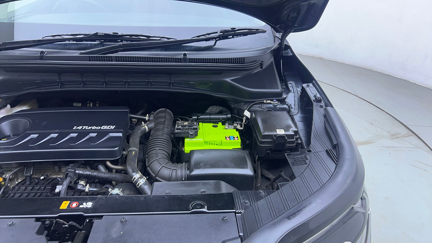 Used 2022 Kia Carens Prestige Plus 1.4 Petrol MT 7 STR Petrol Manual engine ENGINE LEFT SIDE VIEW