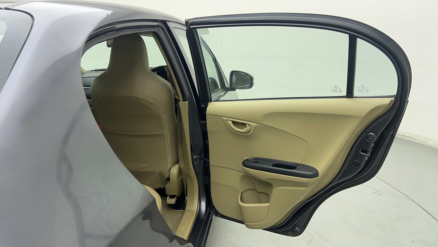 Used 2017 Honda Amaze 1.2 S i-VTEC Petrol Manual interior RIGHT REAR DOOR OPEN VIEW