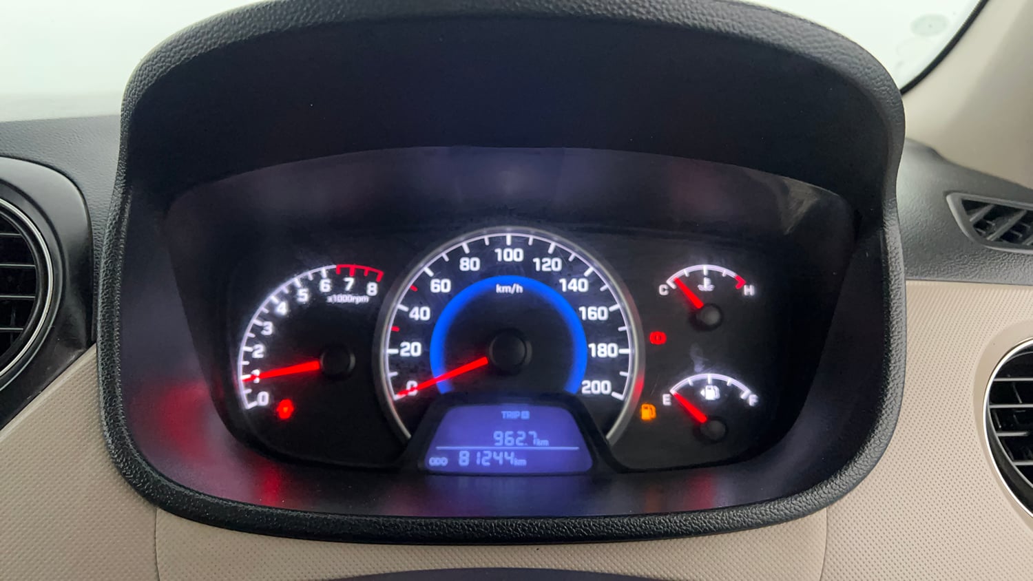 Used 2016 Hyundai Grand i10 Sportz 1.2 Kappa VTVT Petrol Manual interior CLUSTERMETER VIEW