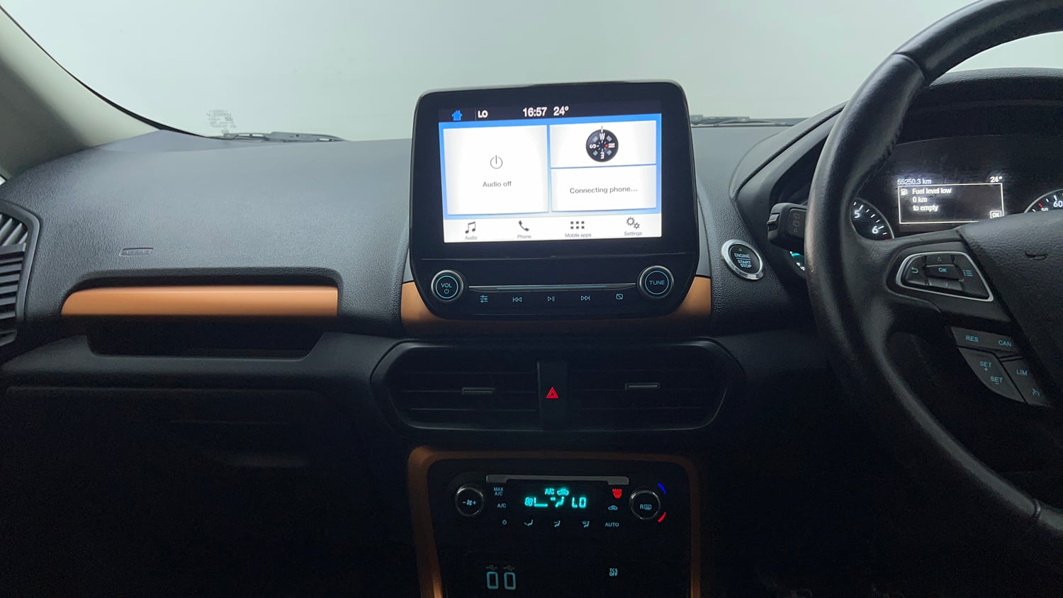 Used 2018 Ford EcoSport Titanium + 1.5L Ti-VCT Petrol Manual interior MUSIC SYSTEM & AC CONTROL VIEW