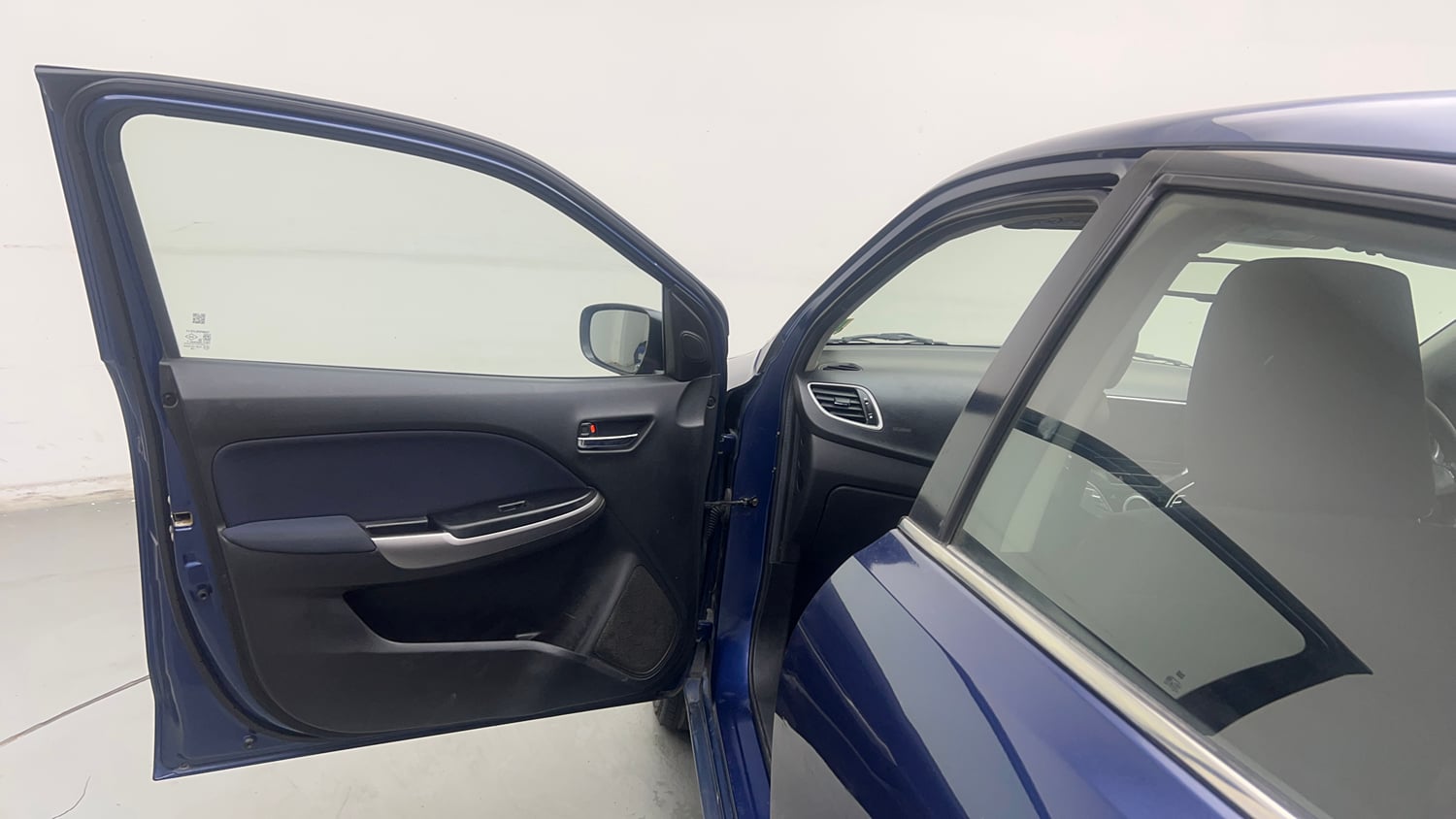 Used 2021 Maruti Suzuki Baleno Zeta Petrol Manual interior LEFT FRONT DOOR OPEN VIEW