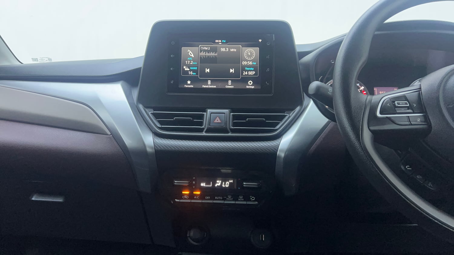 Used 2024 Maruti Suzuki Fronx Delta Plus 1.2L AGS Petrol Automatic interior MUSIC SYSTEM & AC CONTROL VIEW
