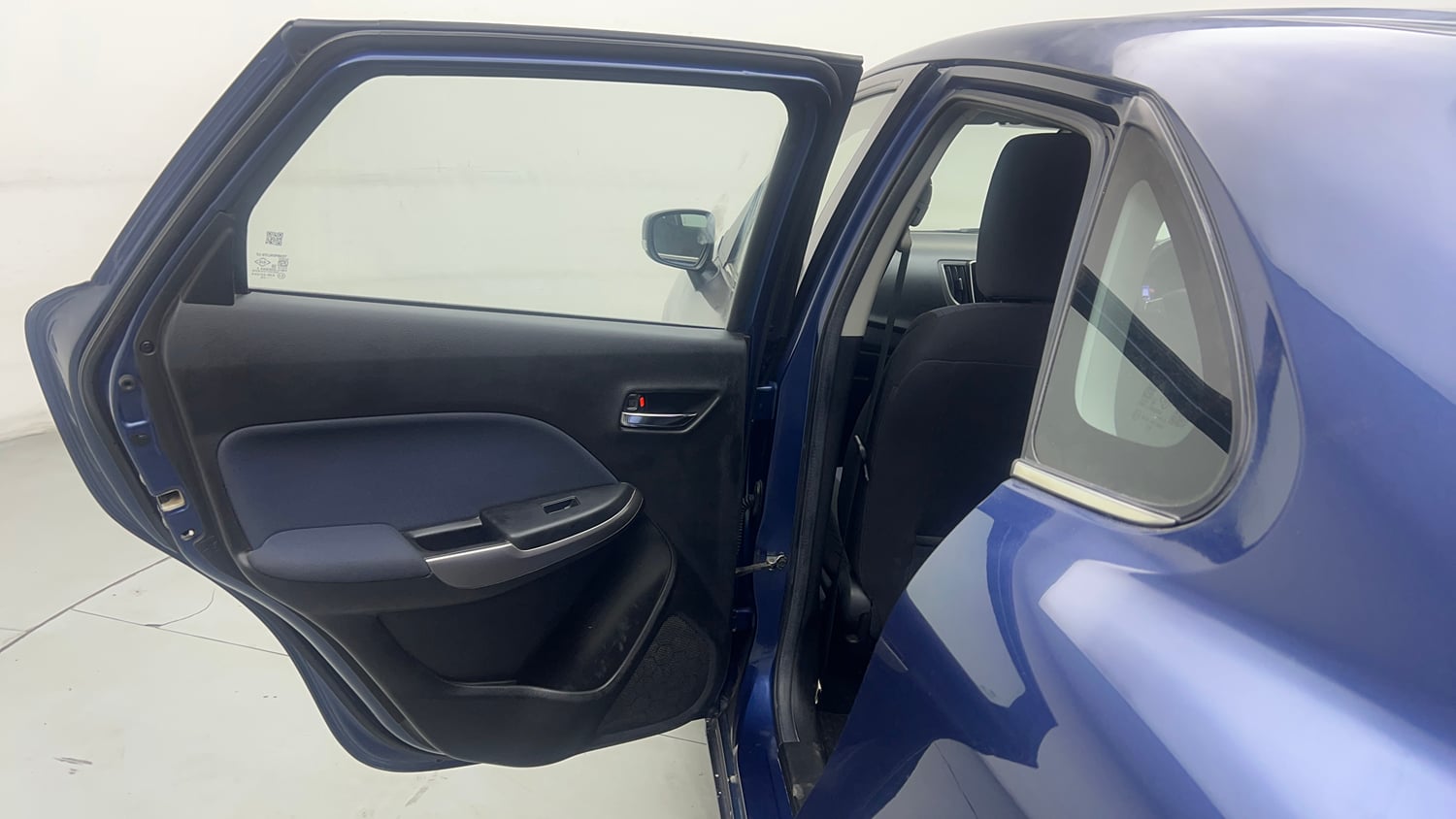 Used 2021 Maruti Suzuki Baleno Zeta Petrol Manual interior LEFT REAR DOOR OPEN VIEW
