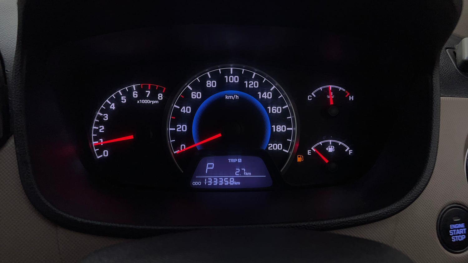 Used 2013 Hyundai Grand i10 Asta AT 1.2 Kappa VTVT Petrol Automatic interior CLUSTERMETER VIEW