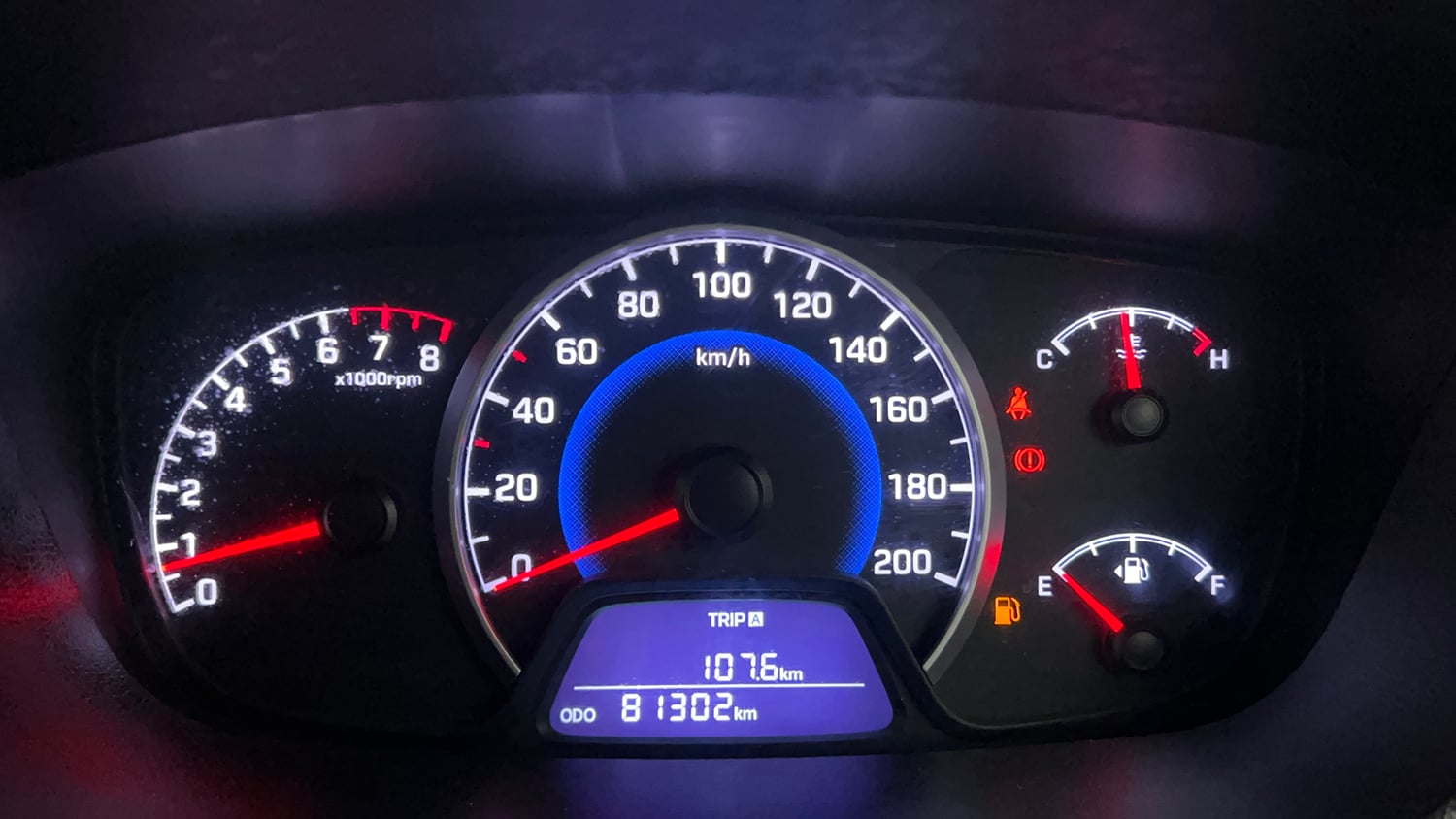 Used 2017 Hyundai Grand i10 Sportz 1.2 Kappa VTVT Petrol Manual interior CLUSTERMETER VIEW