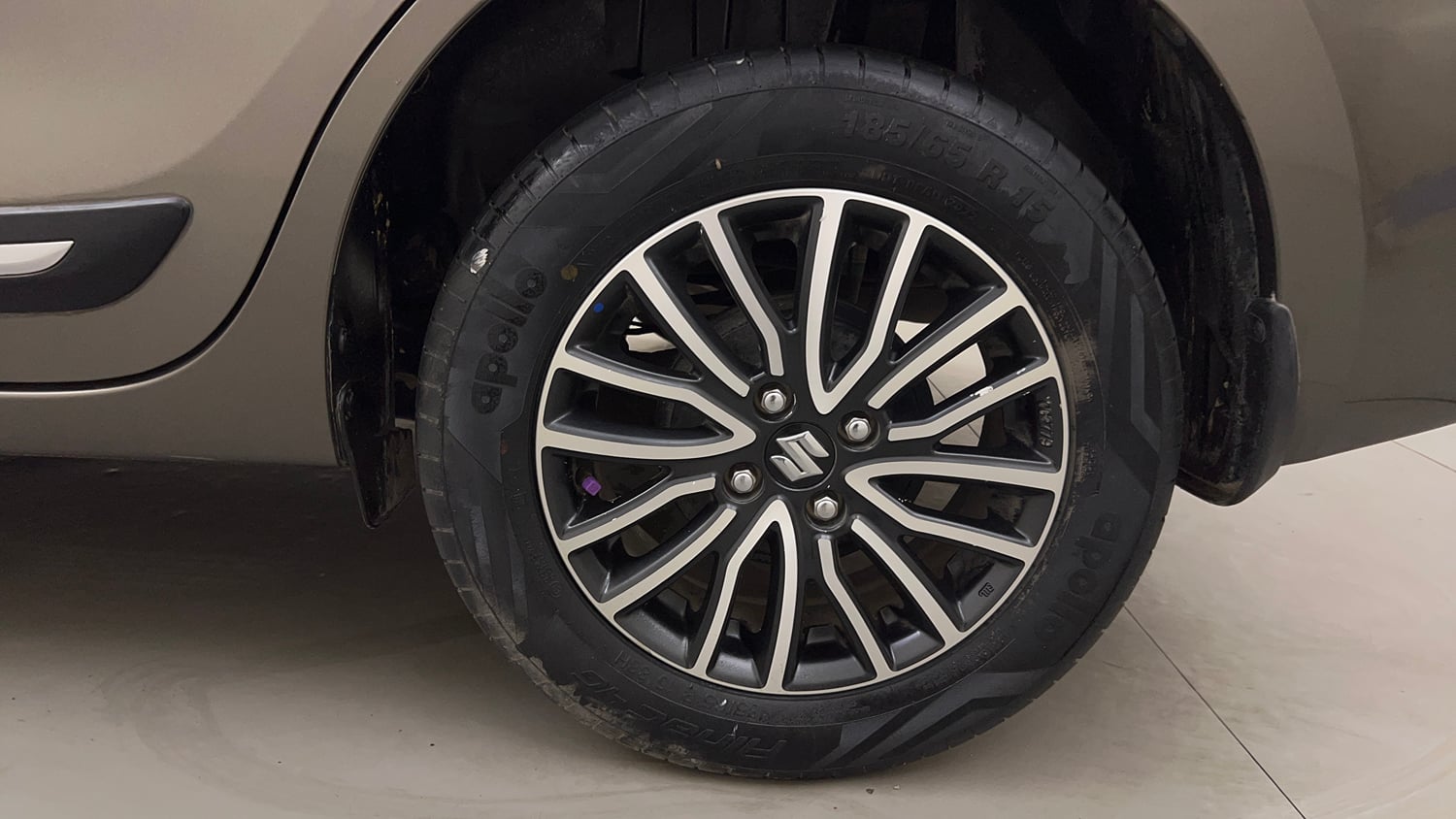 Used 2022 Maruti Suzuki Dzire ZXi Plus AGS Petrol Automatic tyres LEFT REAR TYRE RIM VIEW