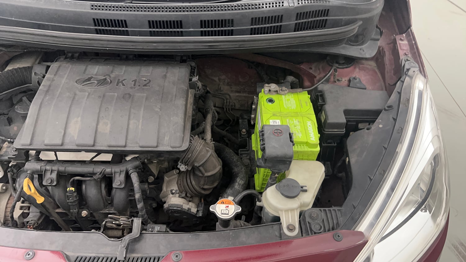 Used 2014 Hyundai Grand i10 Sportz 1.2 Kappa VTVT Petrol Manual engine ENGINE LEFT SIDE VIEW