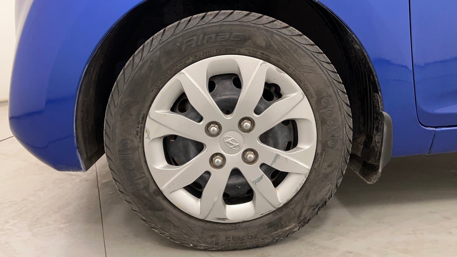 Used 2017 hyundai Eon Magna+ (O) Petrol Manual tyres LEFT FRONT TYRE RIM VIEW