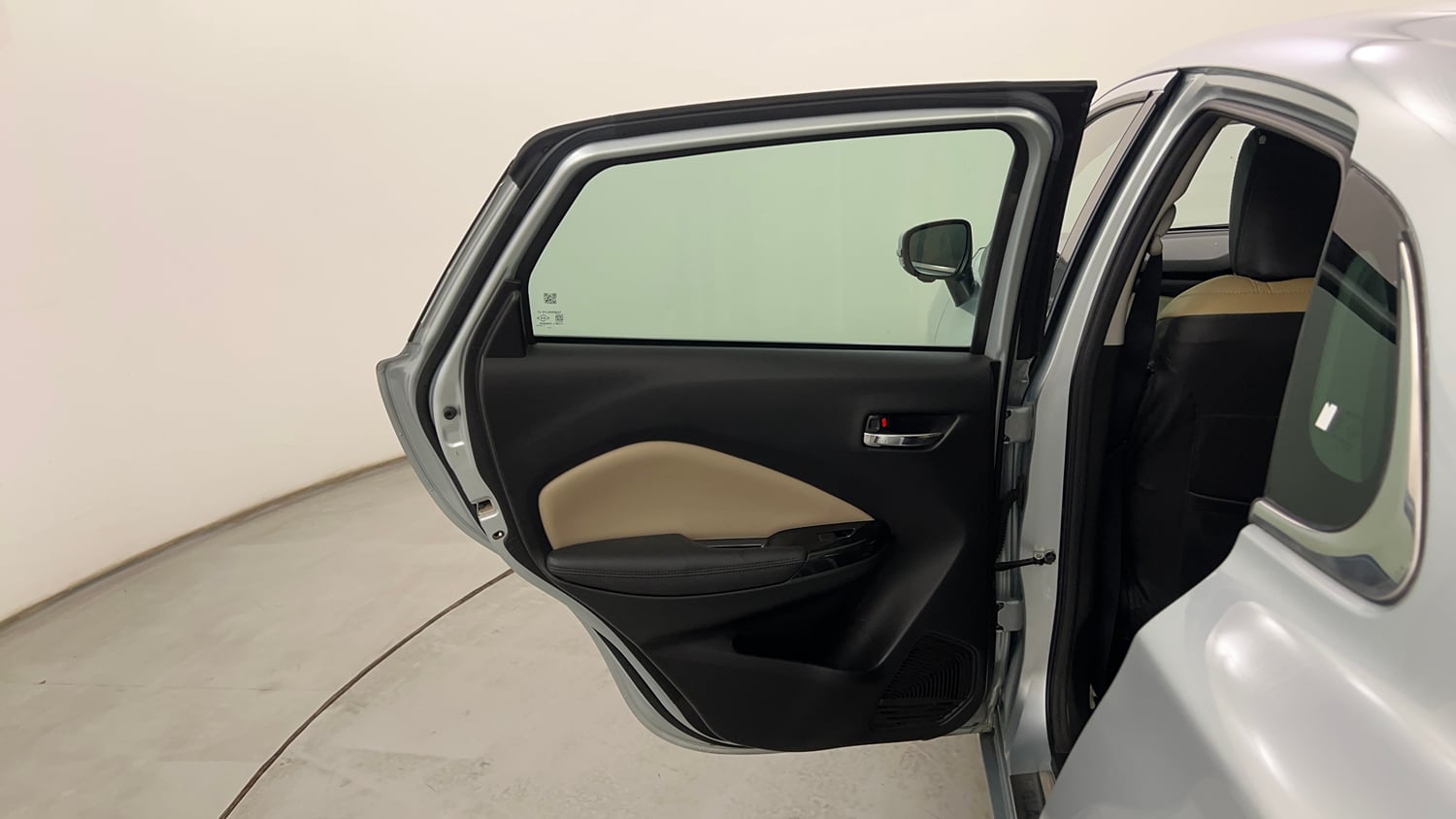 Used 2023 Toyota Glanza V AMT Petrol Automatic interior LEFT REAR DOOR OPEN VIEW