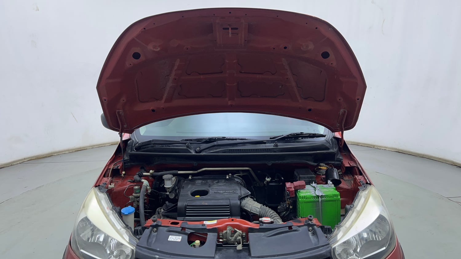 Used 2014 Maruti Suzuki Celerio VXi Petrol Manual engine ENGINE & BONNET OPEN FRONT VIEW