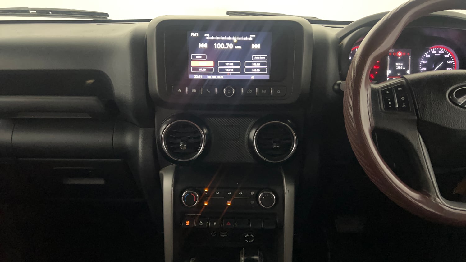 Used 2022 mahindra Thar LX Hard Top Diesel AT 4WD Diesel Automatic interior MUSIC SYSTEM & AC CONTROL VIEW