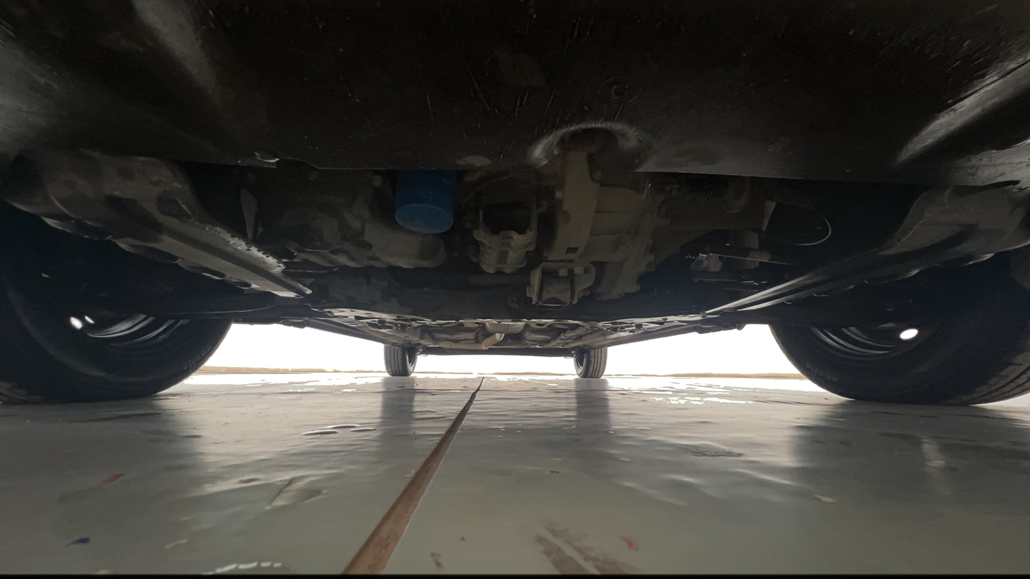 Used 2018 Hyundai Grand i10 Magna 1.2 Kappa VTVT Petrol Manual extra FRONT LEFT UNDERBODY VIEW