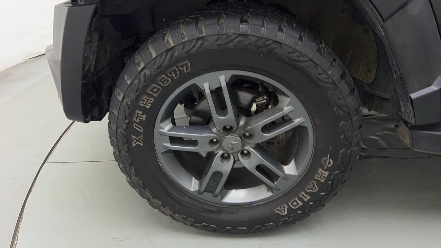 Used 2024 Mahindra Thar LX Hard Top Petrol AT RWD Petrol Automatic tyres LEFT FRONT TYRE RIM VIEW