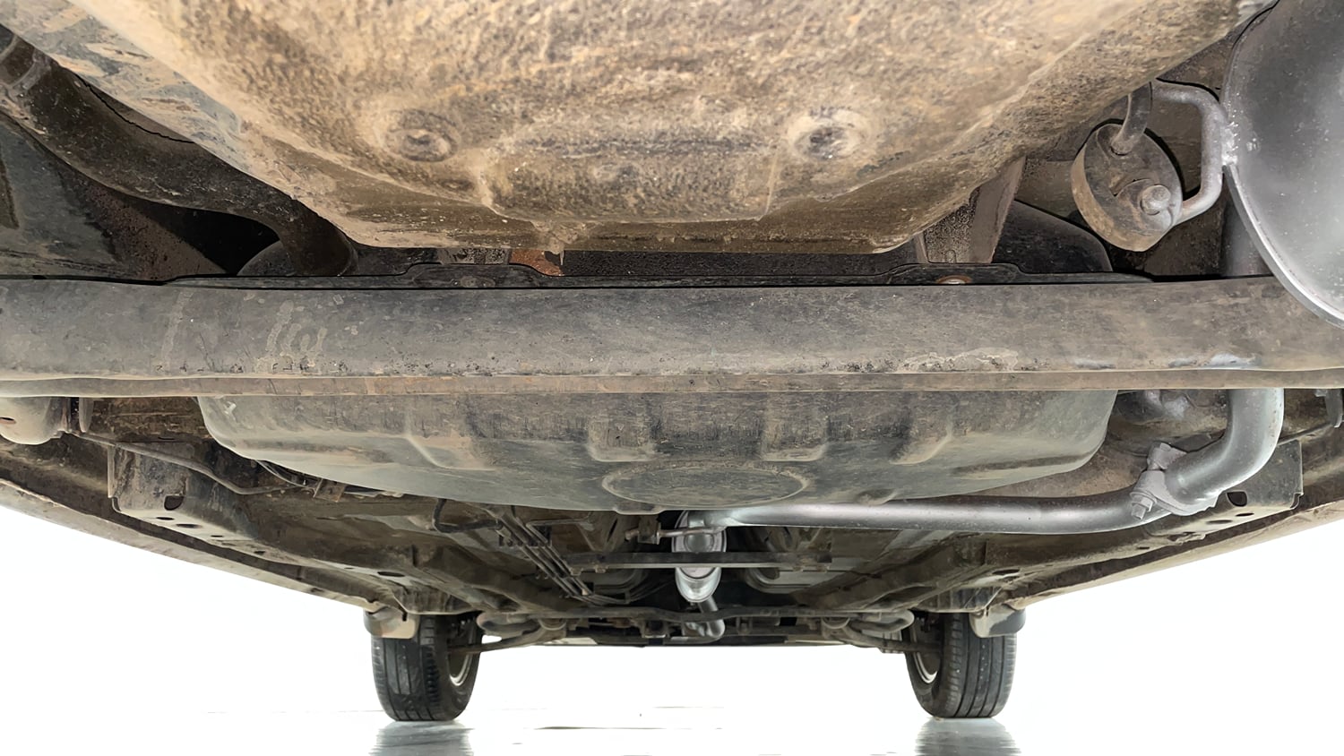 Used 2017 Tata Tiago Revotron XZ Petrol Manual extra REAR UNDERBODY VIEW (TAKEN FROM REAR)