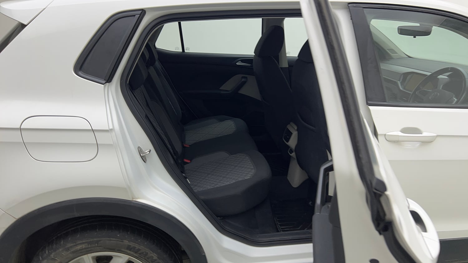 Used 2023 Volkswagen Taigun Highline 1.0 TSI MT Petrol Manual interior RIGHT SIDE REAR DOOR CABIN VIEW
